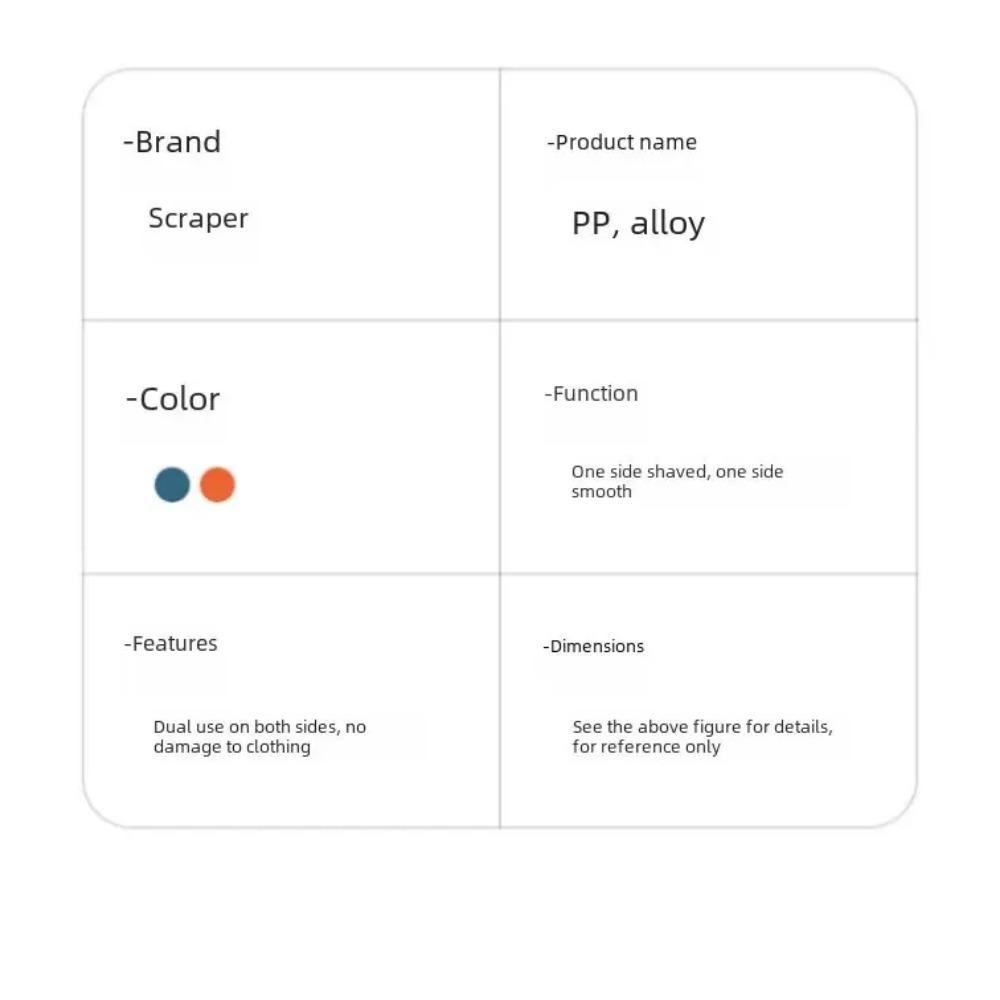 JOYBLISS Manual Clothing Lint Remover Home Use Plastic Metal Material No Battery Required Coats Hats Lint Trimmer