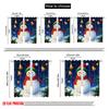 2 Stück, 2D-Ebene Druckmuster Vorhänge Niedlicher Schneemann Winter Weihnachten Festlich (3) Vielseitiger Stoff (ohne Stange) Geschenke Perfekt