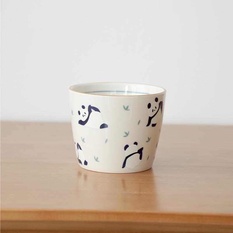 Panda Ceramic Kung Fu Tea Cup: Portable Japanese Tea Tasting Cup 101-200ml