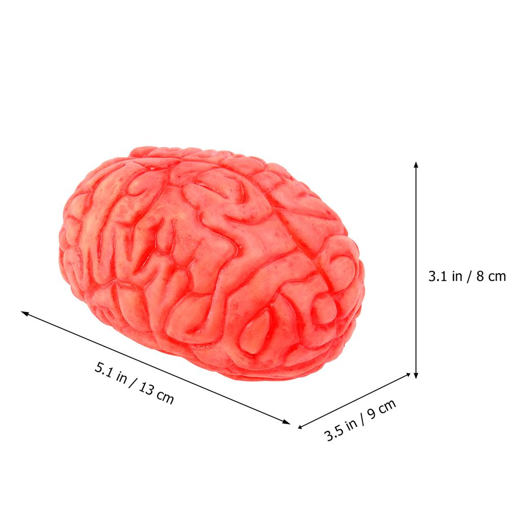 1Pc Halloween Prop Bloody Scary Fake Organ Human Realistic-looking Brain Body Parts for Halloween Party Accessories Dark Red