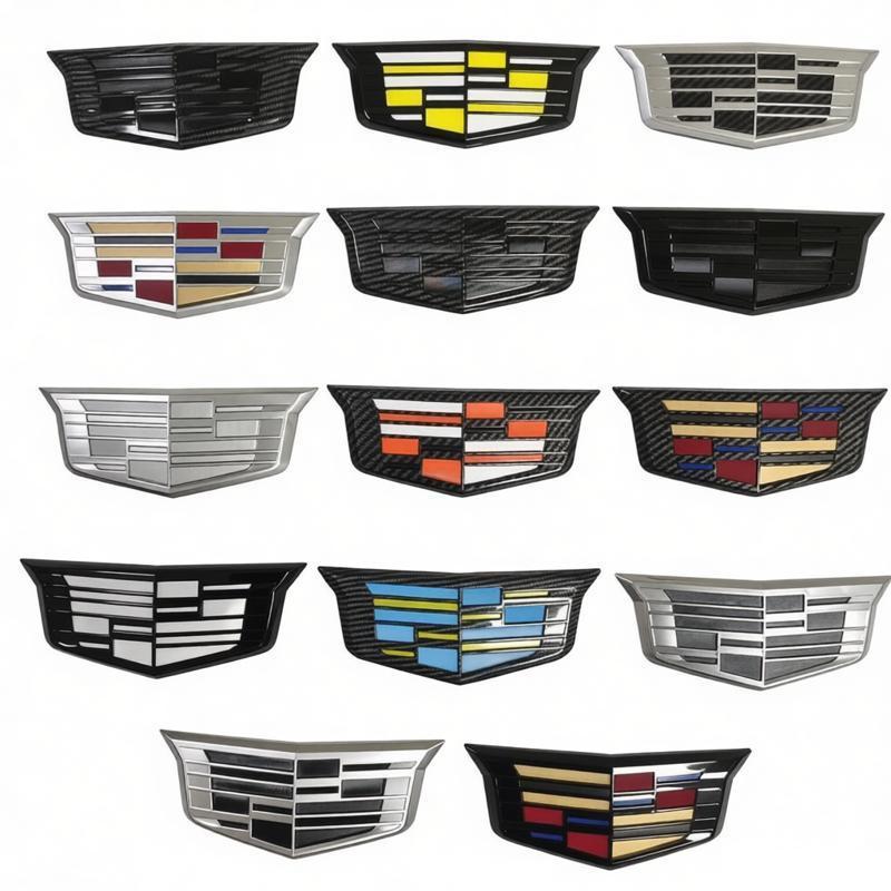 Metal Car Front Grille Emblem Rear Trunk Badge for Cadillac CT4 CT5 XT5 XT6 XTS ATS-L New Style Sticker Modification Accessories