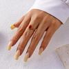 Stainless Steel Enamel Fashion Rings for Women Simple Trendy Trendy Adjustable Personality Jewelry Exquisite Minimalist Gift