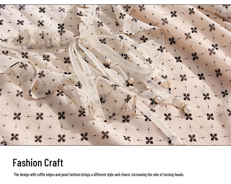 2023 Women's Plus Size Chiffon Blouse: Short Sleeve, Round Neck, Fashionable Printed Summer Top for Mom