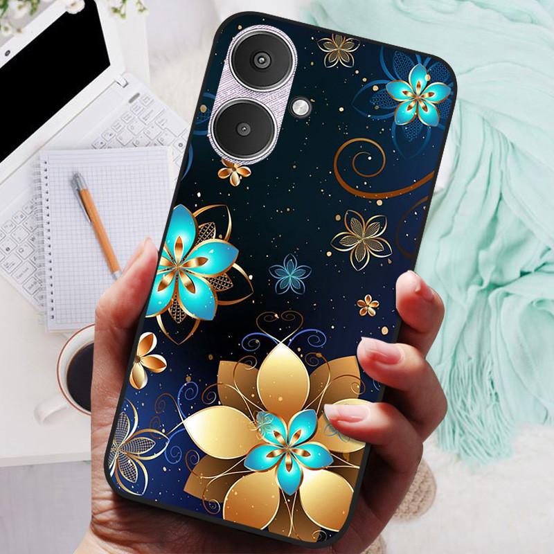 For Xiaomi Redmi 13C 5G Case Black Silicone Bumper Wolf Lions Soft TPU Covers for Xiaomi Redmi 13C 5G Funda Coque Protective