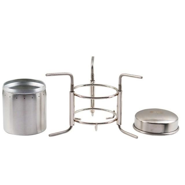 Outdoor Stainless Steel Alcohol Stove, Portable Liquid Fuel Camp Stove, Picnic Cookware Hot Pot