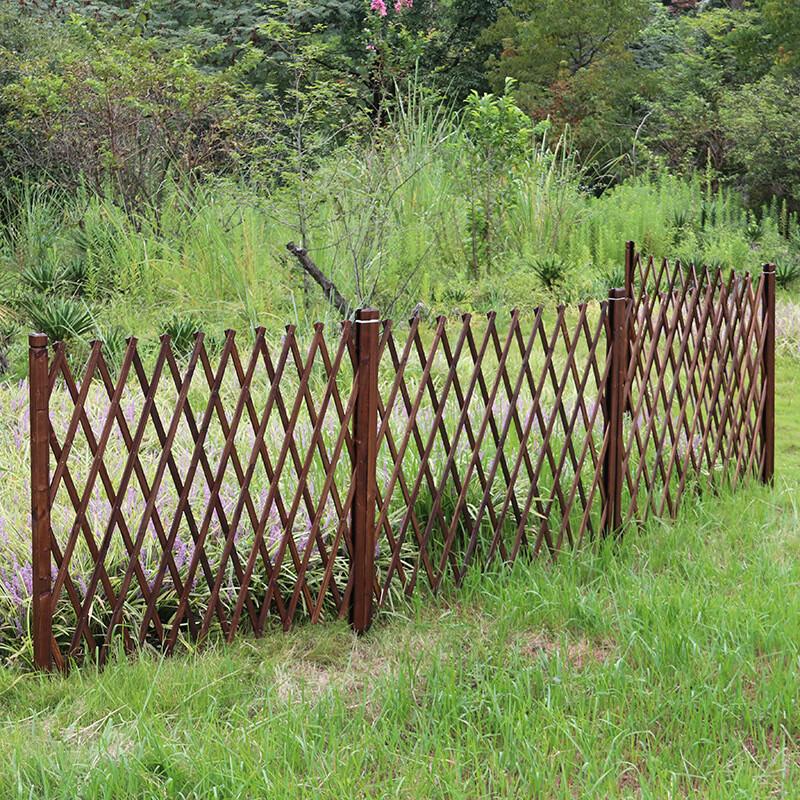 Carbonized Retractable Wooden Garden Trellis