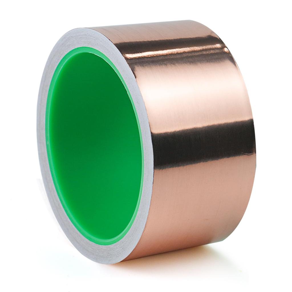 BOMEI PACK Copper Foil Tape, Double-Sided Conductive Metallic Tape, Conductive Adhesive Tape (50mm X 25m)