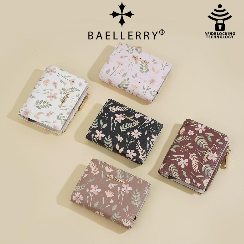 Women's Korean Style High-End Short Wallet - Card Holder & Printed Design