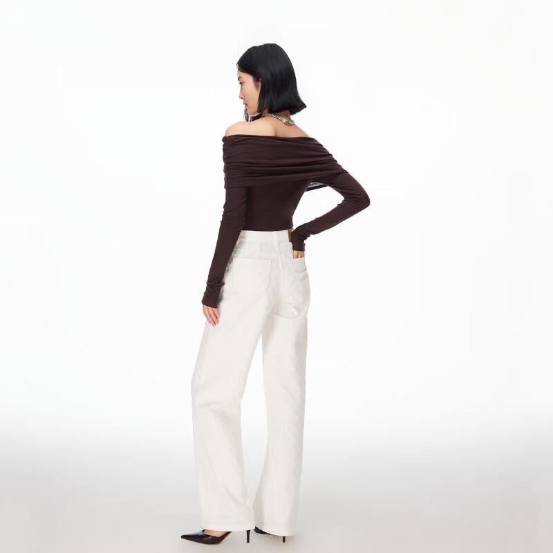 VEROMODA Women's Crochet-Detail Straight-Leg Jeans