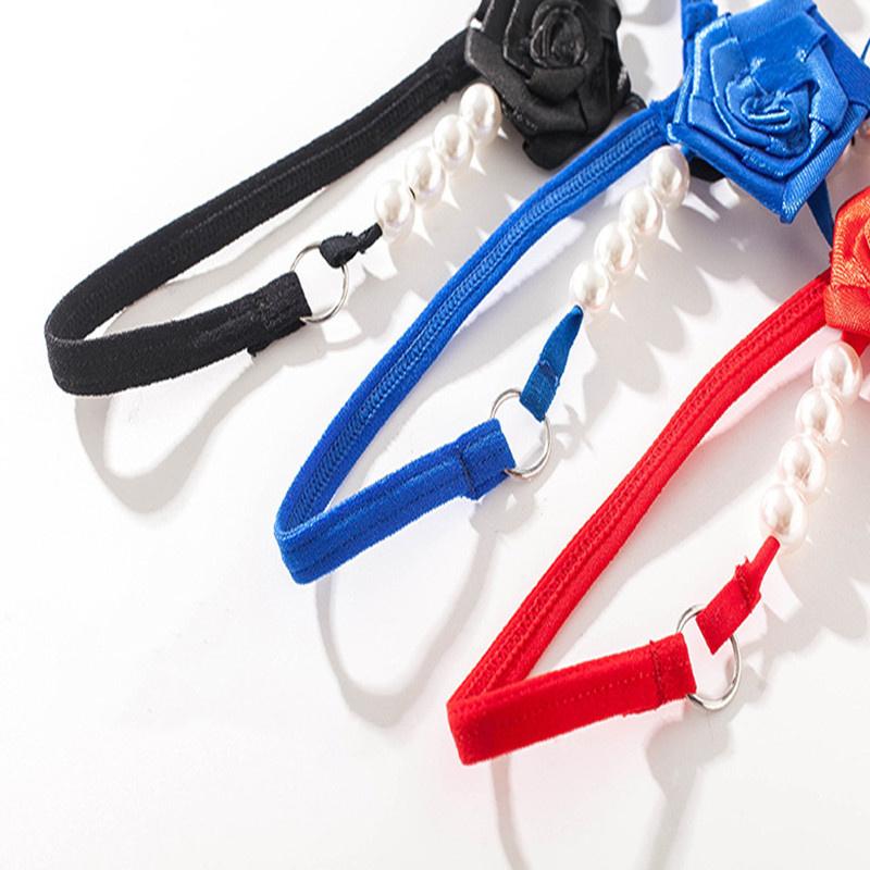 Sexy Spitze G String Frauen Open Crotch Perle Tangas Höschen Slips Heiße Erotische Unterwäsche