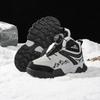 Kids' Pink Lace-Up Plush Snow Boots - High-Top, Thickened, Warm Winter Shoes for Girls.