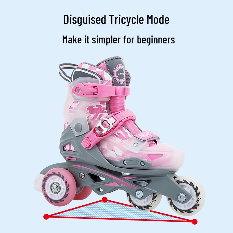 Jingdong Built Kids' 6-Size Adjustable Inline & Quad Skates