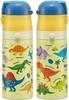 Skater Stainless Steel Water Bottle 2way Direct Drinking 420ml Cup Drinking 350ml Dinosaur Picture Lightweight Type Boys Dinosaur Small Capacity Type