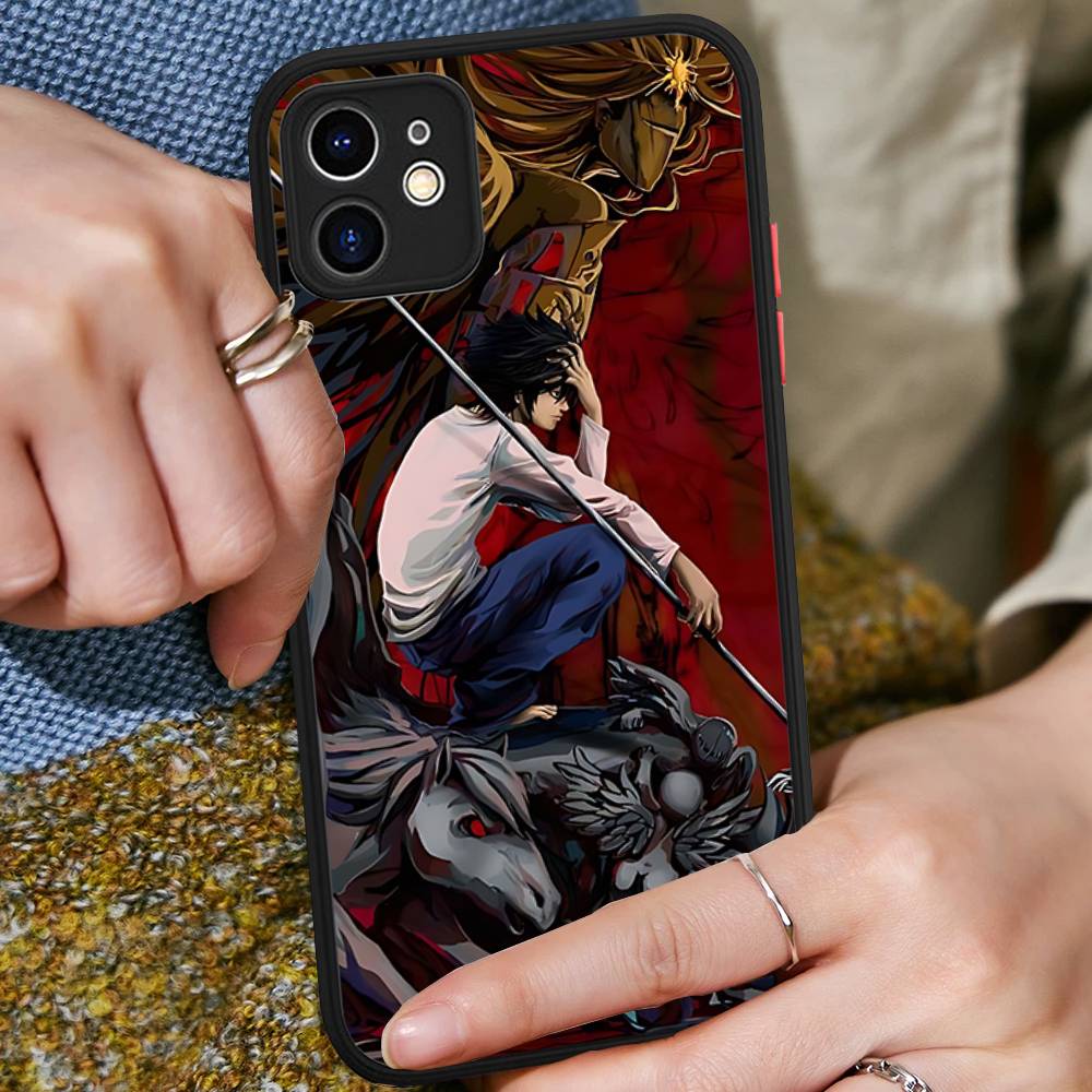 Japan Anime Death Note Phone Cases For IPhone 16 15 14 Plus 13 12 11 Pro Max Matte Oft Bumper Phone Cover
