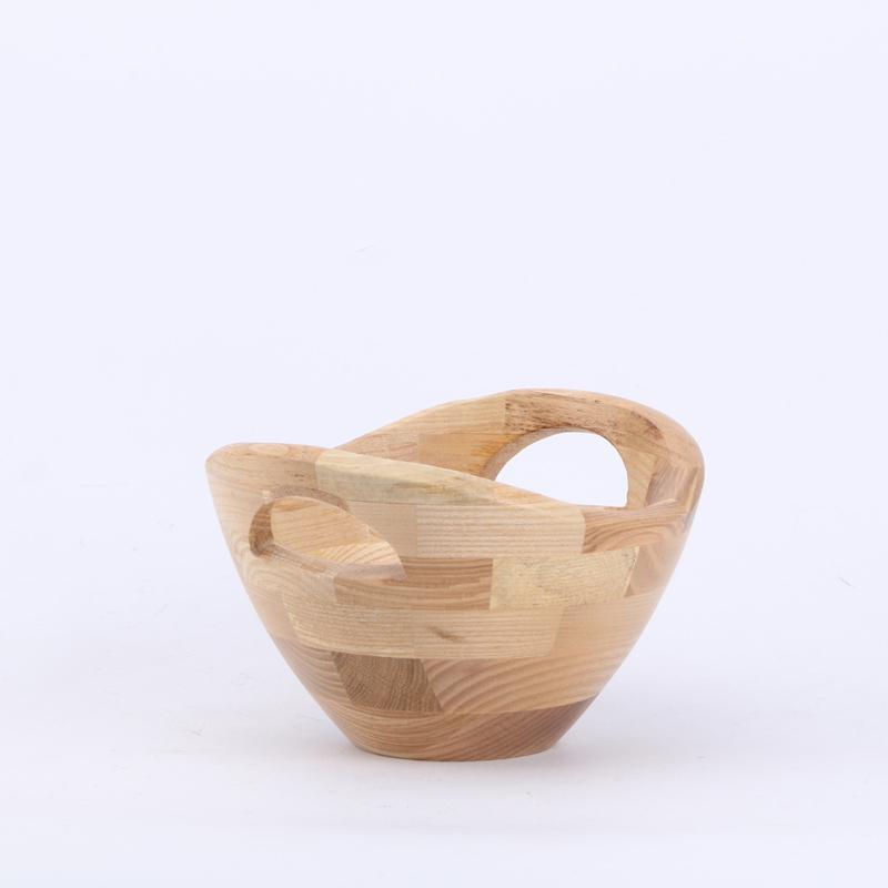 Custom Factory Eco-friendly Large Capacity Mixing Bowl Kitchen Bamboo Salad Bowl 9 inch