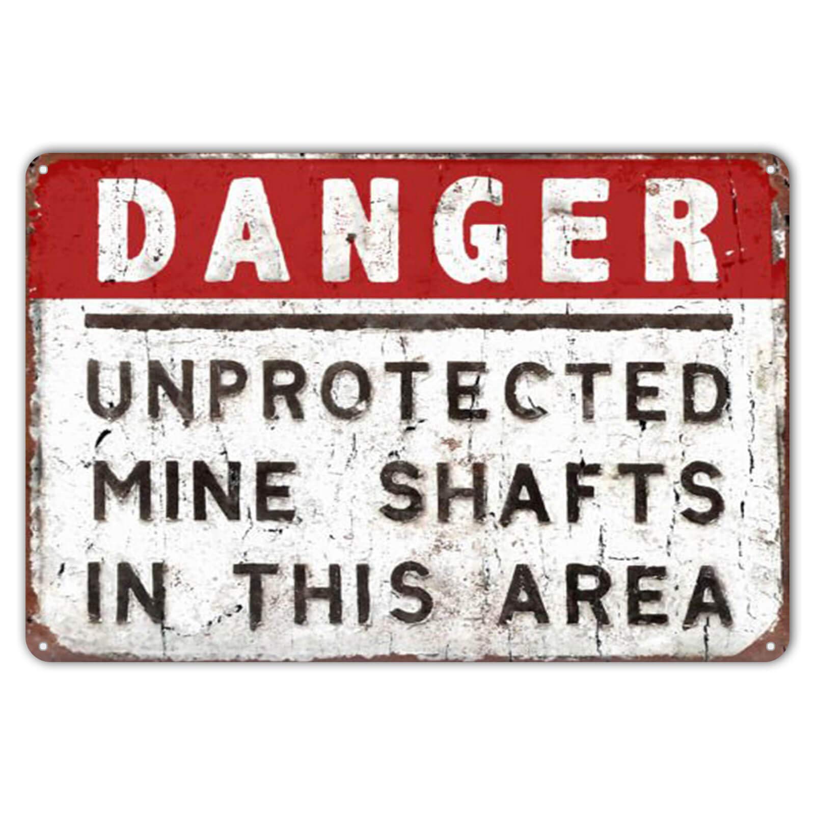 

Vintage Tin Metal Sign Decor Danger Mine Shafts Metal Sign Wall Plaque Steel Poster 20x30cm（7.8x11.8inch）