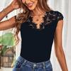 Womens Casual Sexy Slim Solid Lace V-Neck Ladies Sexy  Lace Erotic Lingerie Tank Top