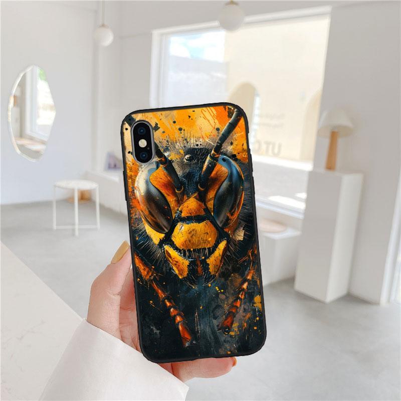 CJ11 Art Bees Cartoon Soft Shell Phone Case for Xiaomi Poco C40 C50 C51 C55 C65 C71 C75 F3 F5 F6 F7 M2 M3 Pro Ultra