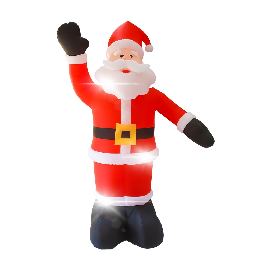 8FT Tall Christmas Inflatables Santa Claus Waterproof 9 LED Light Up Giant Inflatable Santa with