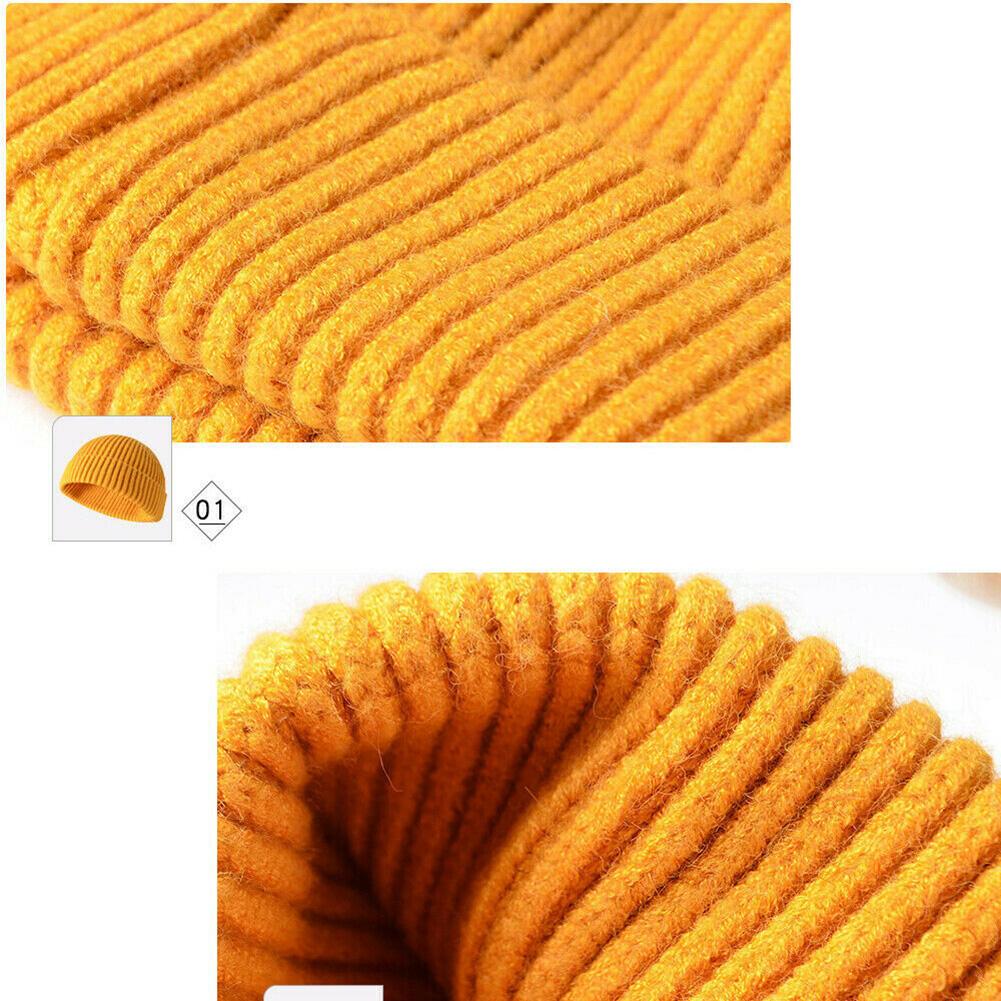 Color Cuff Beanie Unisex Warm Knitted Hat Casual Winter Fashion Knitted Hat