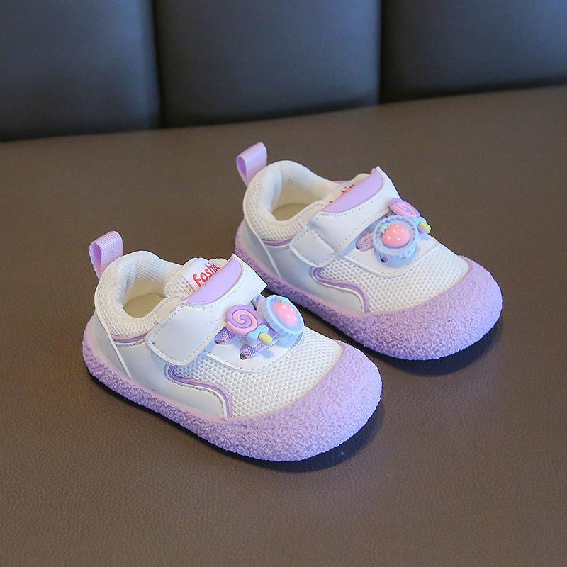 

Туфли на мягкой подошве для малышей, осенние новинки, милые туфли для ходьбы, повседневная обувь для девочек, одинарная обувь для мальчиков, дышащая детская обувь, zapatos niña 16-insole12cm фиолетовый