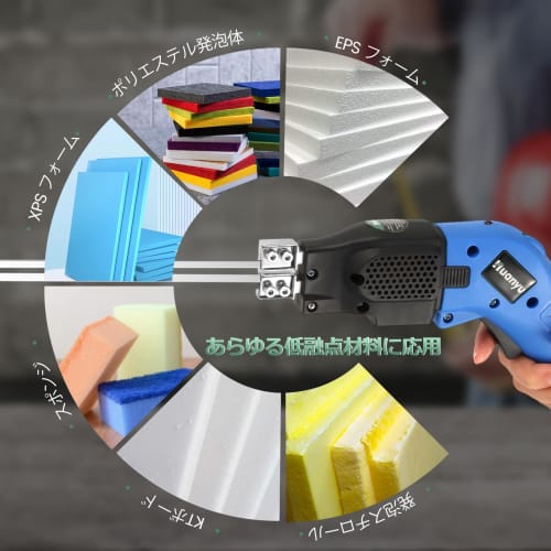 Huanyu Styrofoam Cutter, 15cm + 20cm, 200W, Hot Knife, 500C, 60 Minutes of Continuous Use, Air-Cooled, for Styrofoam, Foam, Sponge, KT Board, Insulat