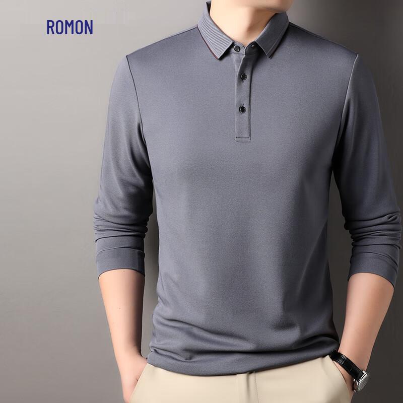 Men s Wool & Silk Blend Long Sleeve Polo Shirt 50/L