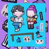 6Pcs/set Anime KPop Demon Hunters Stickers Demon Hunters Tiger DIY Scrapbooking Phone Luggage Skateboard Waterproof