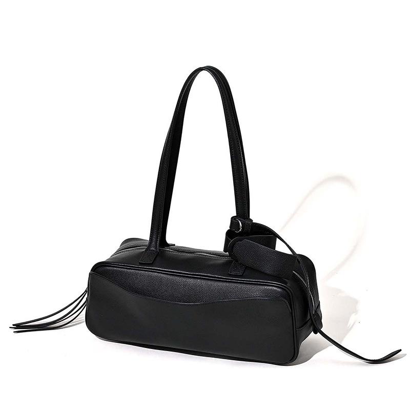 

Сумка-боулинг, Простая и модная женская сумка кроссбоди из натуральной кожи, Сумка-багет 33*12*12cm