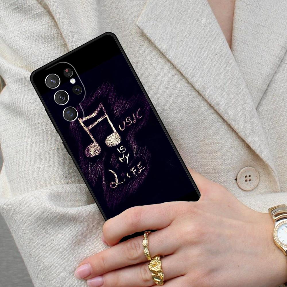 Music Notes SOFT Cell Phone Case for Samsung Galaxy S26 Ultra S25 S24 S23 S22 S21 S20 Note10 Cover Galaxy S20 5G