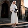 Costume da Suora Cosplay di Halloween in Tessuto Poliestere per Role Play Fantasy