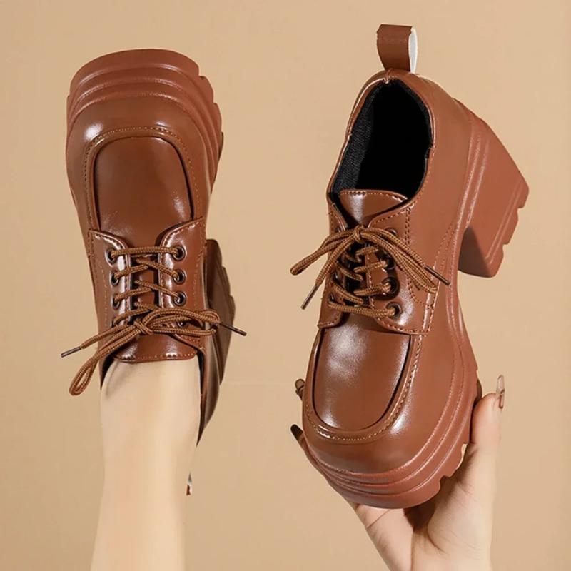 Lolita Shoes for Women Mary Jane 2026 Lace Up Loafers Girls Students JK Uniform High Heels Platform Shoes Female Shoes