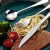 1010 Stainless Steel Cutlery Set: Long-Handle Fork, Soup & Dessert Spoon