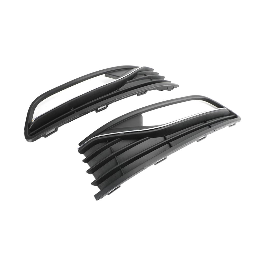 Pair Front Bumper Fog Light Cover Grill Grille Fit VW Polo 6R 2014-2017