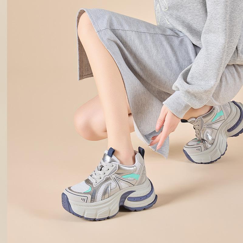 

Small breathable mesh thick-soled women s spring and summer new fashion casual sports shoes women s versatile 39 синий