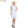 Halloween Costume P Marilyn Monroe Dress Big Wave Wig Elvis Onesie Parody Show