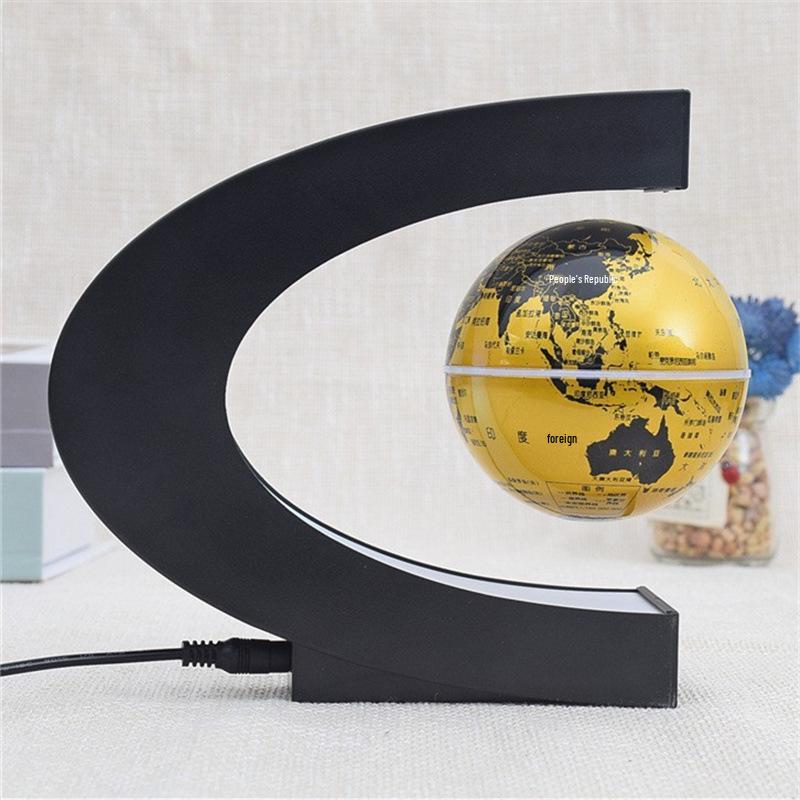 High-End Magnetic Levitation Globe: Creative Black Technology Home Décor and Unique Birthday Gift