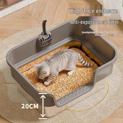 Stainless Steel Top-Entry Anti-Splash Cat Litter Box - Super Large Semi-Closed Design