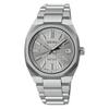 Astron Serie 100 Meter wasserdicht Kalender Zeitzonenverstellung Solar Quarz Titanarmband 36mm Herrenuhr Silbernes Zifferblatt SBXY099