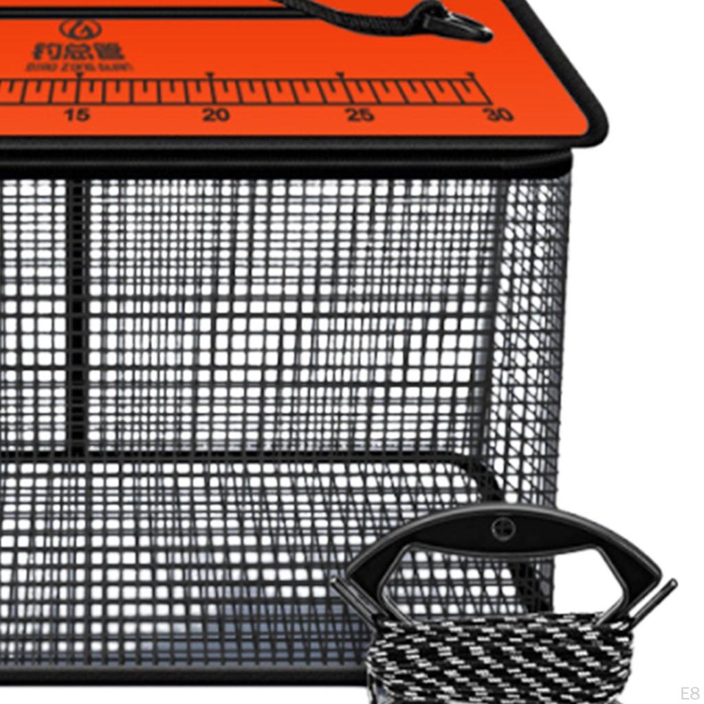 Float Basket ,Minnows Bucket for Live , Outside ,Lightweight, Multiuse Zipper Ing Mesh Cage Guard