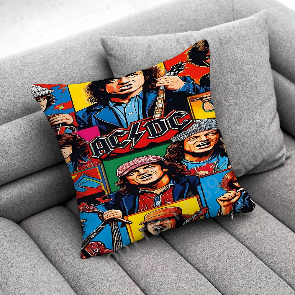 A-AC Highway to Hell D-DC Throw Pillow Case For 45x45cm 40x40cm 55x55cm 50x50cm 30x30cm Square Car Pillowcase Shell