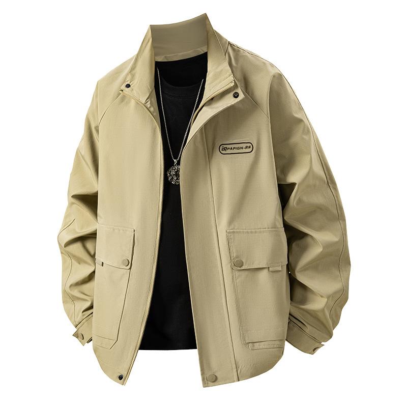 Autumn and Winter New Casual Jacket Men's Fashion Trend Coat Men's Tooling Lapel Retro Versatile Jacket