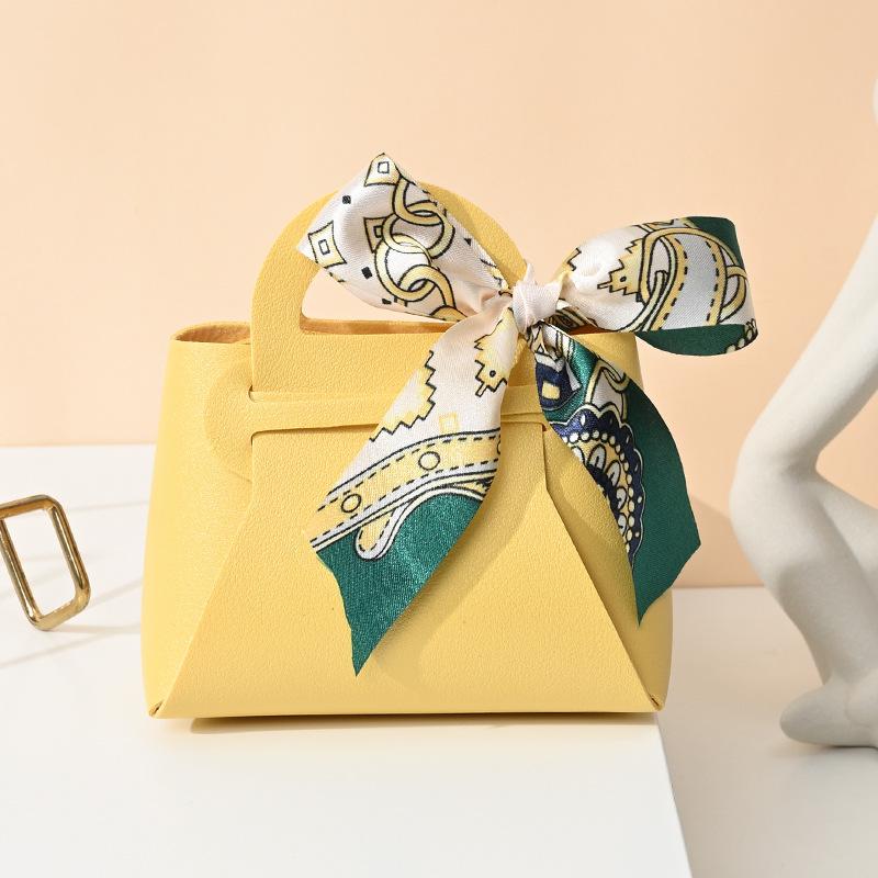 20 Stück Leder Geschenkbeutel Schleife Verpackungsbeutel Hochzeitsgeschenk Verteilungsbeutel Süßigkeiten Verpackungsbox Rosa Mini-Handtasche
