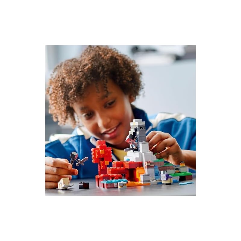 LEGO Minecraft Zrujnowany Portal Prezent 21172 Klocki Zabawka Prezent Świąteczny Prezent Urodzinowy Gra Wideo Chłopcy Dziewczynki Wiek 8 lat i więcej