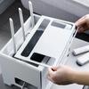 The New Router Storage Box Saves Space Hollow Cable Management Box Heat Dissipation Detachable Router Double-layer Storage Box