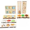 Dřevěná DIY aktivní deska pro děti Montessori odemykací západka dveří párovací puzzle Hračky pro rané vzdělávání a rozvoj dovedností pro děti