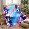 Vibrant Butterflies and Tulips Theme blanket Lightweight Warm Flannel Blanket Decorative Throw Blanket for Home Decoration