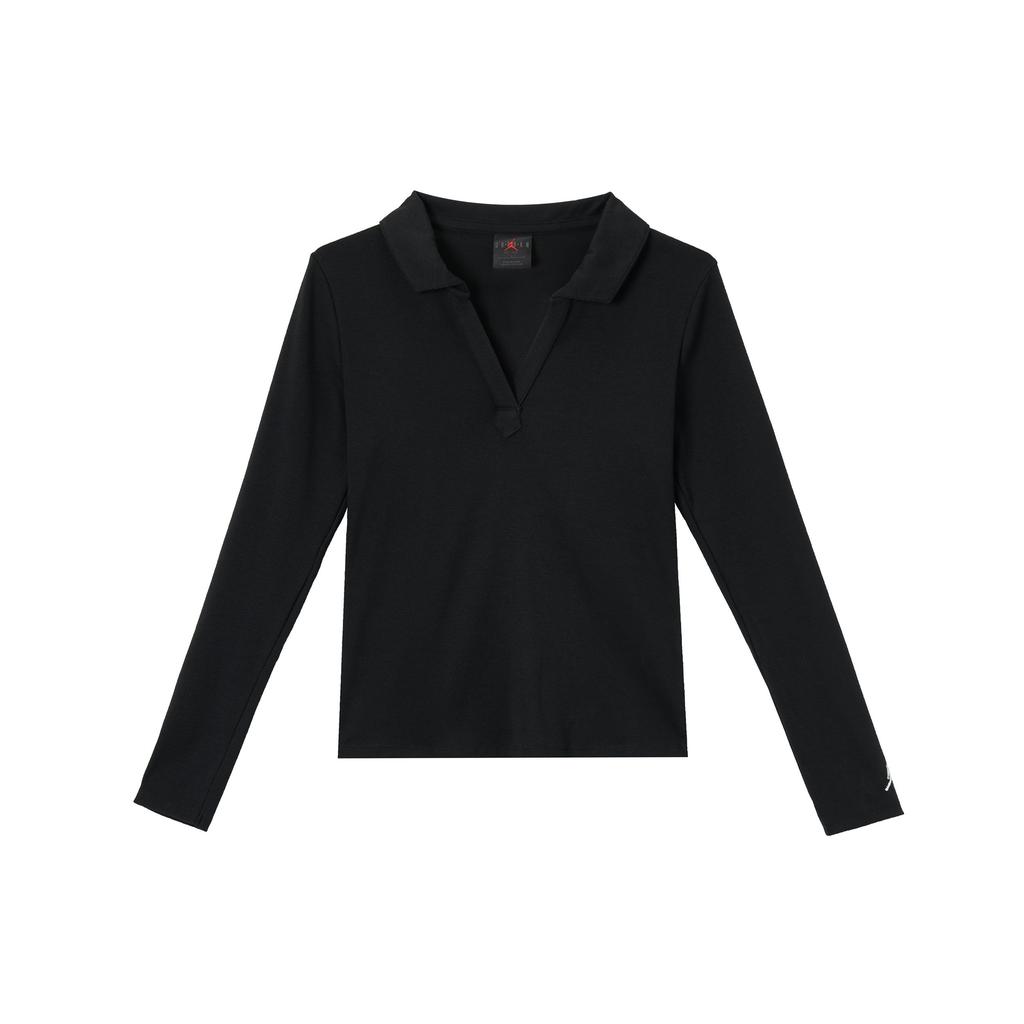 Jordan Solid Color V-Neck Soft Comfortable Knit Sweater Women tops Black White FV7192010