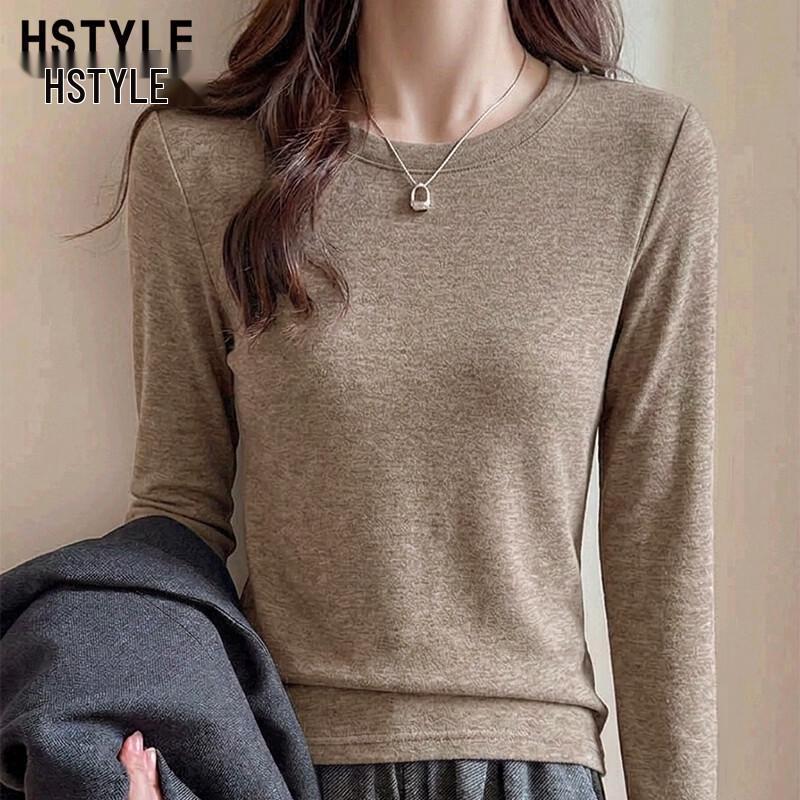 Women's Korean-Style Fleece-Lined Long-Sleeve Thermal Base Layer