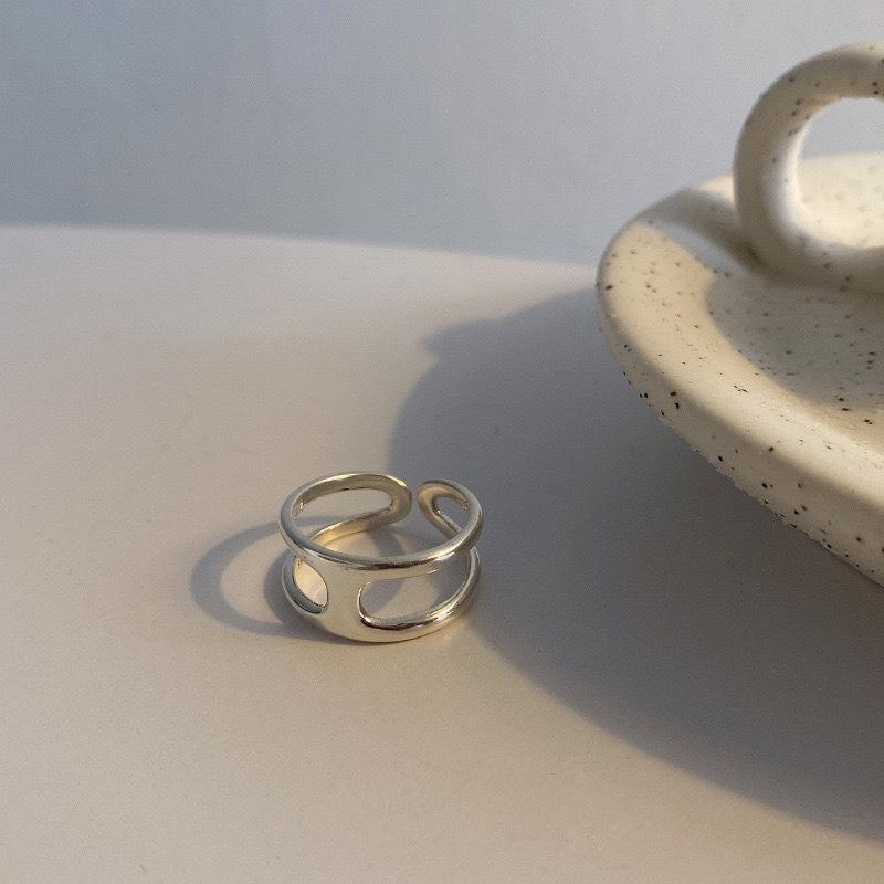 Retro Influencer Open Ring: S925 Sterling Silver I-Shape Cold Style Trendy Women's Fashion